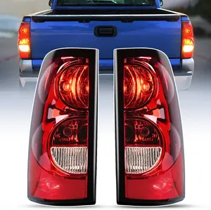 Nilight Taillight Assembly for 2003 2004 2005 2006 Chevy Silverado 1500 1500HD 2500 2500HD 3500 2007 Chevrolet Classic OE Style Taillight Rear Lamp Driver and Passenger Side w/Bulbs Red Truck