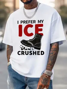 I Prefer My ICE Crushed Funny Wordplay Graphic Tee Sweatshirt Menswear