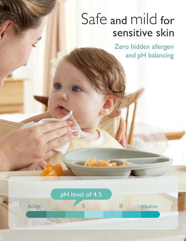 Baby wipes, Momcozy wipes - oversized, cleansing and moisturizing children's wipes, baby products, products for girls and boys, unscented baby wipes, portable maternal and child gifts, safe baby wipes