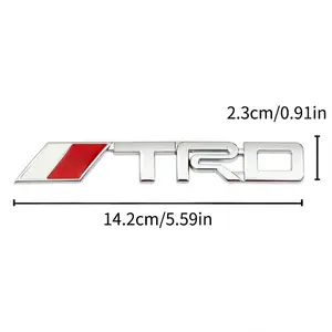 3D Trd Logo Car Front Grille Trunk Metal Emblem Badge, Car Decals, for Toyota Supra Aygo Prado Rav4 Hilux Yaris Corolla 4runner Camry Avalon