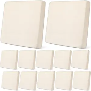 12 count Stretch Cushion Covers Replacement  Sofa Couch Cushion Covers Washable Individual Couch Slipcovers Set Furniture Protector for Pets(20-27 Inch,Beige)