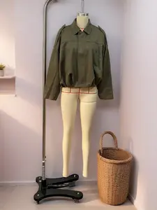 YYTK2025DEC047 Women's Faux Suede Bomber Jacket Oversized Pilot Coats Fall Lapel Zip Up Motorcycle Streetwear Outerwear,Women's Wholesale Velvet Texture Turn-Down Collar Pilot Jacket Coat, European and American Style, Nine Color Options