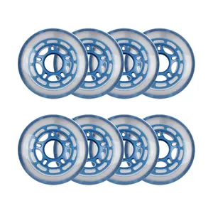 Player's Choice Roller Hockey Wheels - 5-Spoke Hub 80mm 78A Blue (8-Pack)