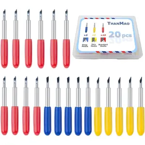 20 Pcs Replacement Blades Compatible with Explore Air 2/Air 3/Explore 4/Maker/Maker 3/Maker 4 Cutting Machines Including 5 Fine-Point 10 Standard and 5 Deep Cutting Blades