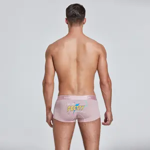 Cross-border hibin seobean men's underwear men's boxers Morandi color small fresh boxer shorts wholesale