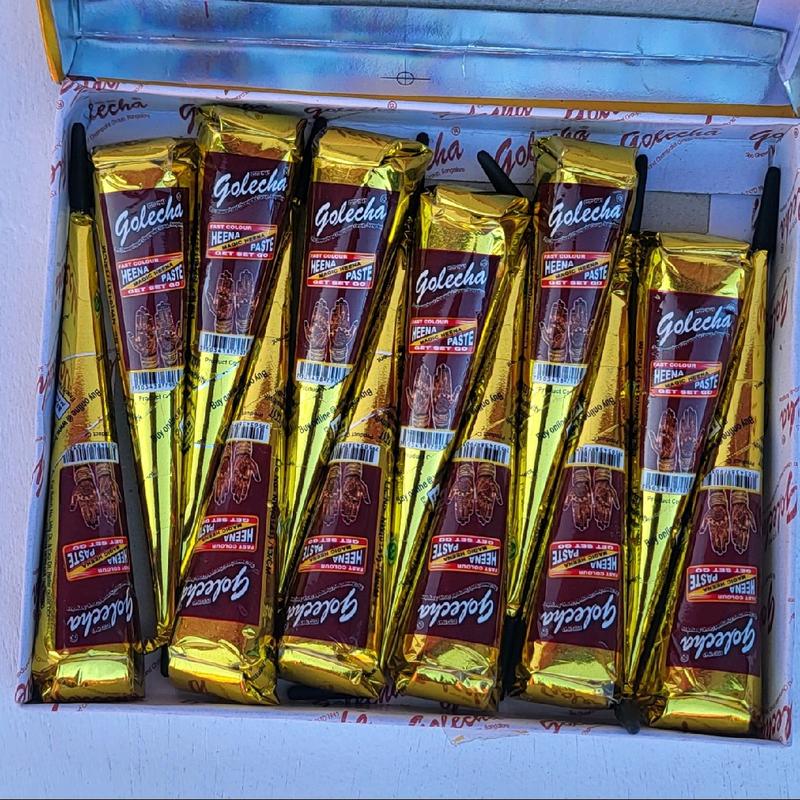 Gole Henna Cone - Fast Colour Henna Paste for Instant Color - 25g - Nail & Haircare - India - No Skin Irritation Precautions