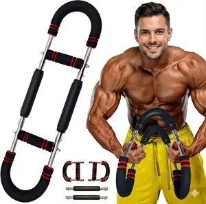 Adjustable Twister Arm Trainer Spring Bar, Portable Upper Body Workout Equipment for Chest, Arms & Forearm Strength Training