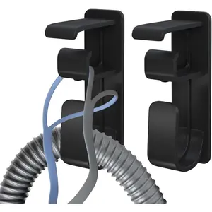 2PCS CPAP Hose Holder Hanger cpap Mask Hook & Tubing Holder for Bed with Anti-Skid Function Avoids Hose Tangle and 4 Removable Refill Strips（Damage-Free Hanging） cpap Machine Supplies
