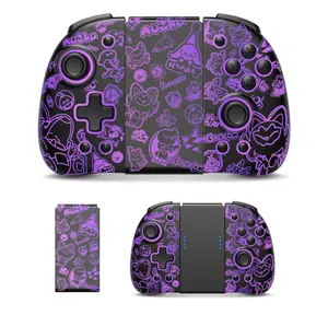 FUNLAB Glow-in-the-Dark Wireless Gamepad, Switch/OLED/Lite Compatible, RGB Light Effects, Ergonomic Handheld Mode Design with Hall Effect Trigger and Turbo Boost, Christmas/New Year Gift - Black