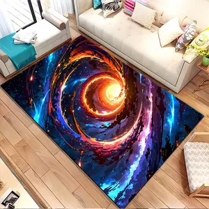 Swirling galaxy vortex. Printed pattern home carpet, suitable for living room, bedroom, kitchen mat, home decoration, carpet, and suitable as a holiday gift for family and friends