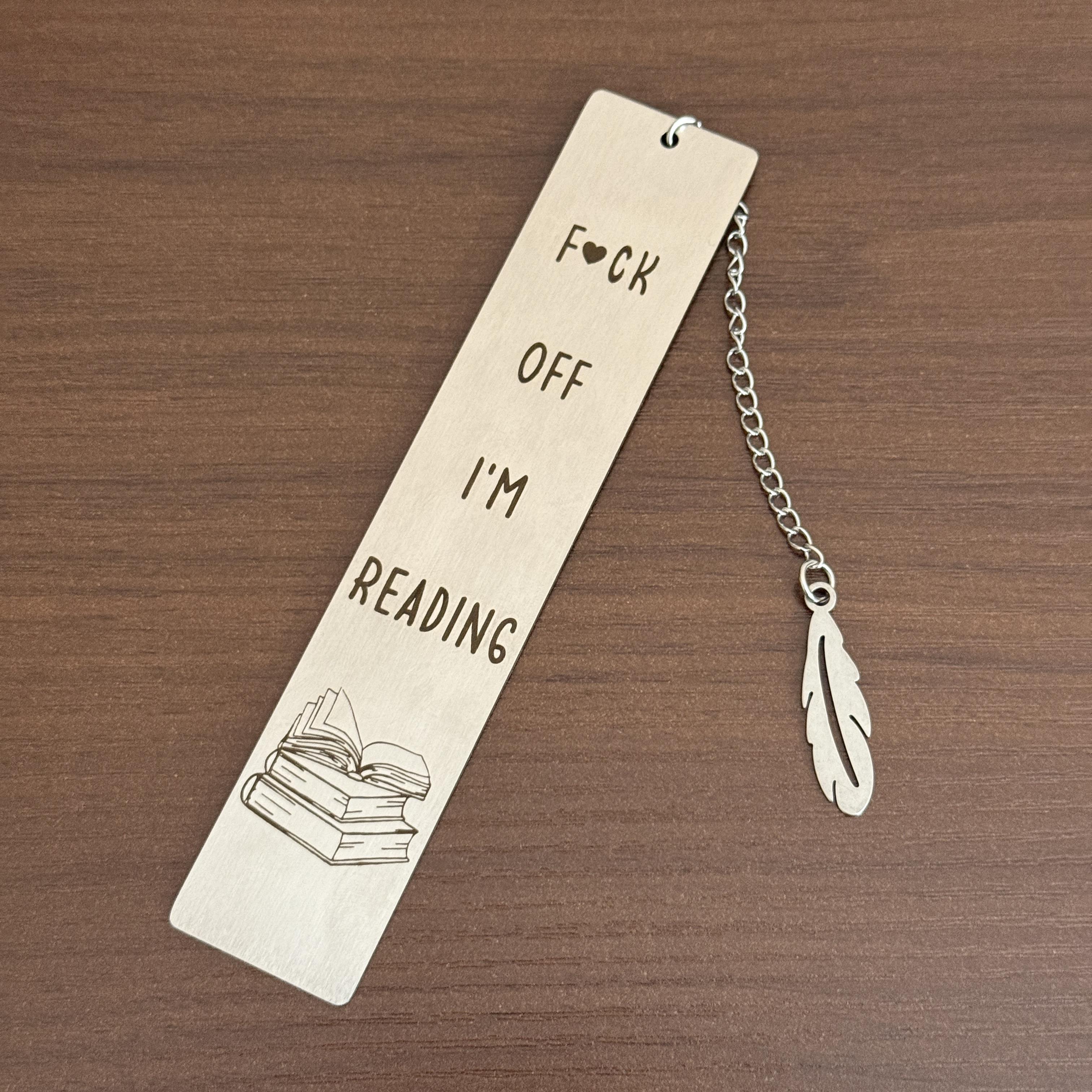 Letter Stainless Steel Bookmark Funny Gift for Book Lovers, Book Accessory for Home, Office and School