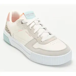 Skechers Court Classics Jade Suede or Textile Sneaker Feline Instinct