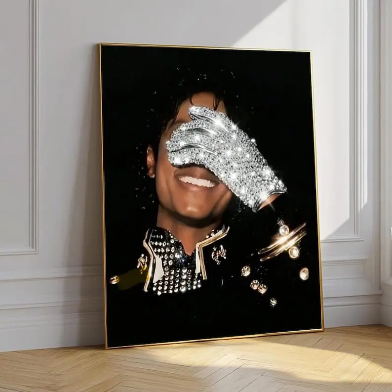 Michael Jackson Glossy Photo Poster, King of Pop Wall Art, Grammy Awards Print, 80s Vintage Music Decor, Musician Gift for Noah