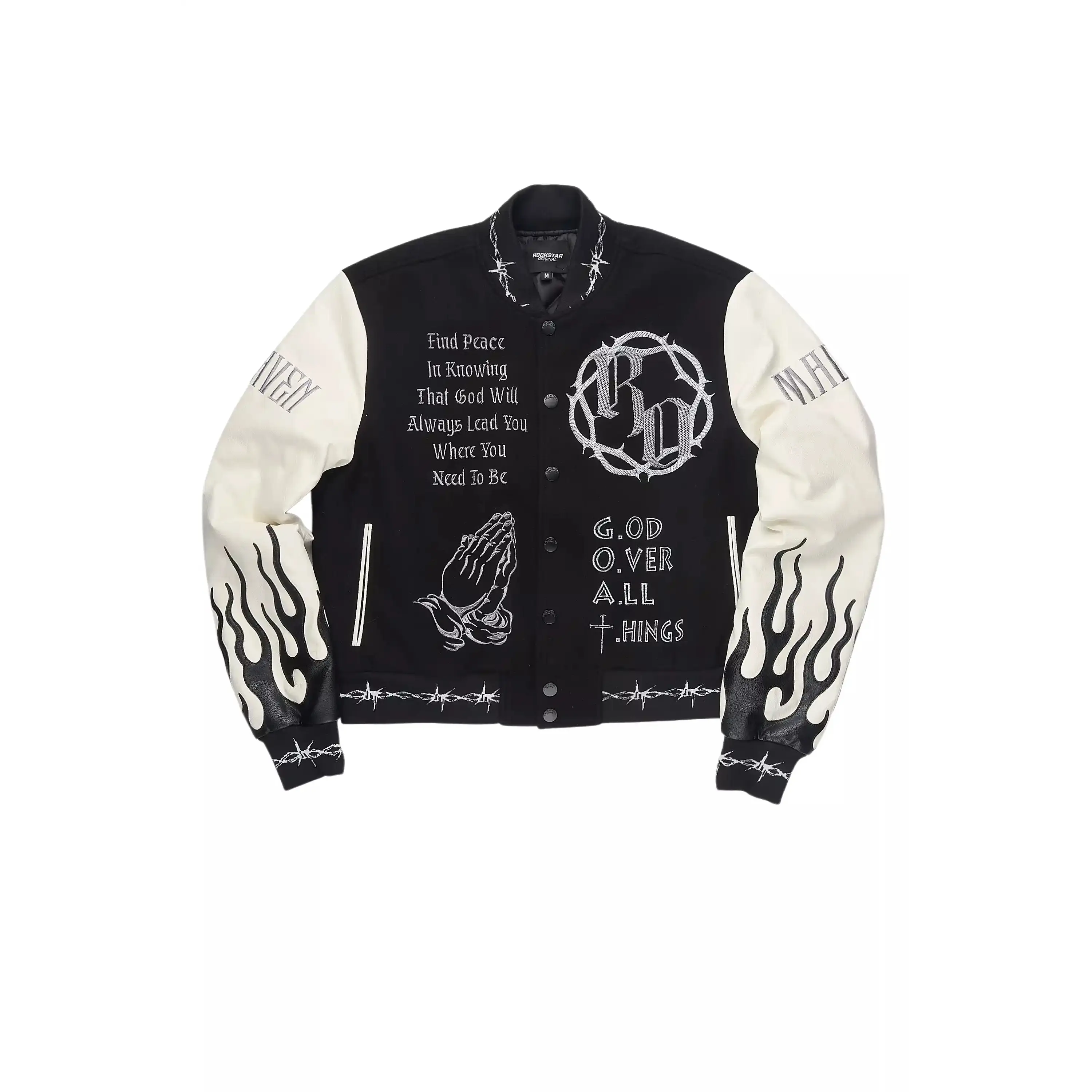 Yalanda Black Oversized Varsity Jacket