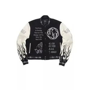 Yalanda Black Oversized Varsity Jacket