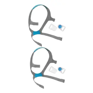 2-Pack Replacement Headgear for AirFit F20 & AirTouch F20, Compatible with F20 Full  , 4 Stronger Magnetic Clips & 2 Straps, Adjustable & Comfortable Headgear
