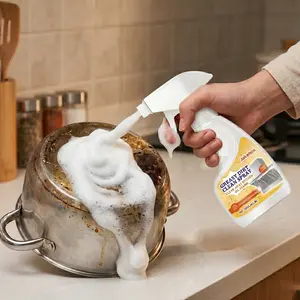 Multi Purpose Kitchen Cleaner Spray Heavy Duty Degreaser for Stove Oven Range Hood Sink Cabinets and Household Kitchen