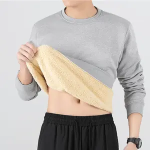 Men's Thick Winter Sweater Heavyweight Warm Polyester Knit Pullover with Soft Lining Simple Solid Color Crew Neck Long Sleeve for Cold Weather Casual Outdoor Activities Hand Washable Knitwear Menswear sweater cardigan sweater