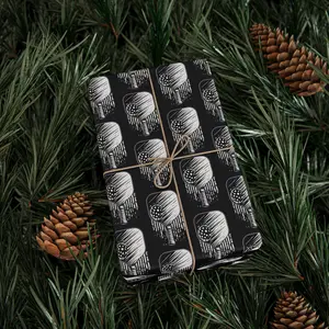 Black and White Pickleball Wrapping Paper, Gift Wrap, Craft Paper Roll, Decorative Gift Wrap, Crafting Supplies