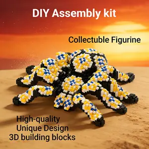 Cool Spider 3D Puzzle Building Blocks Decoration, Bookshelf Home Office Cabinet Decor, Party Living Room TV Stand Display Gift
