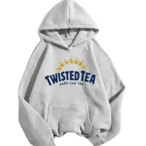Twisted Tea Hoodie - Hard Iced Tea Logo Design - Cozy Unisex Hoodie for Casual Wear - For Men And Women - Team BDK Menswear Sweatshirts Tops Pullover Long Sleeve U