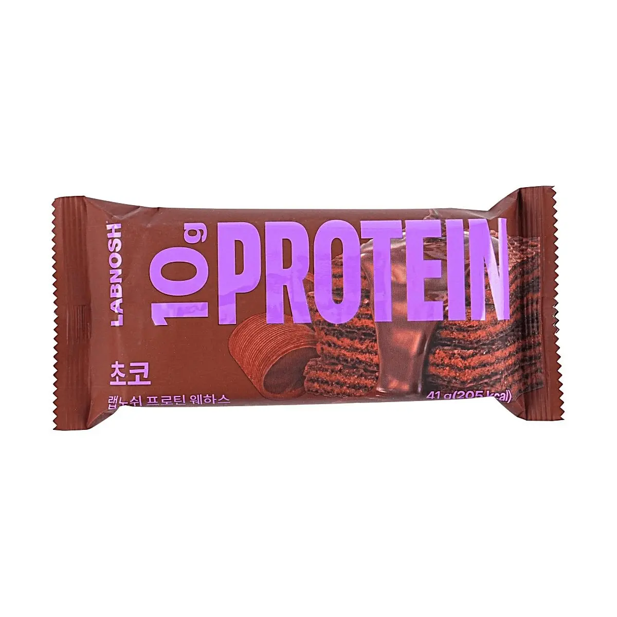LABNOSH Korean Chocolate Wafer Protein Bar 41g - High Protein, Low Calorie, Meal Replacement, Sports Nutrition