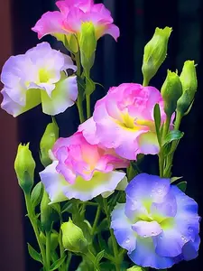 Eustoma Grandiflorum Seeds (500Pcs) - Rare Double Bloom Cut Flower Seeds, Non-GMO & Drought-Tolerant - Heirloom Lisianthus for Wedding Bouquets & Sustainable Gardens (White,500)