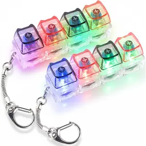 2 PCS Keyboard Fidget Toy, Keyboard Fidget Keychain 4-in-1 Keyboard Decompression Button Finger Clicker Toys, Button Stress Relief Fidget Gifts to Relief Stress