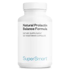 SuperSmart - Natural Anti Prolactin Supplement - with p5p Vitamin B6, Maca Root, Ashwagandha | Gluten Free - 120 Vegetarian Capsules