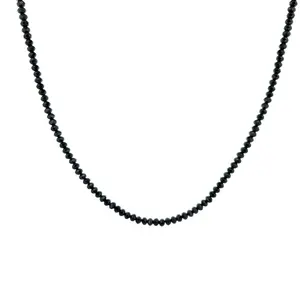 14K Gold Black Spinel Necklace