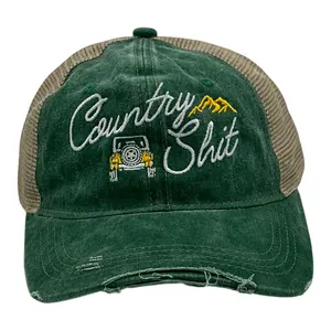 Country Shit Hat Funny Sarcastic Outdoors Graphic Novelty Trucker Cap Funny Hats Funny Sarcastic  Novelty Caps for Men Trucker Standard