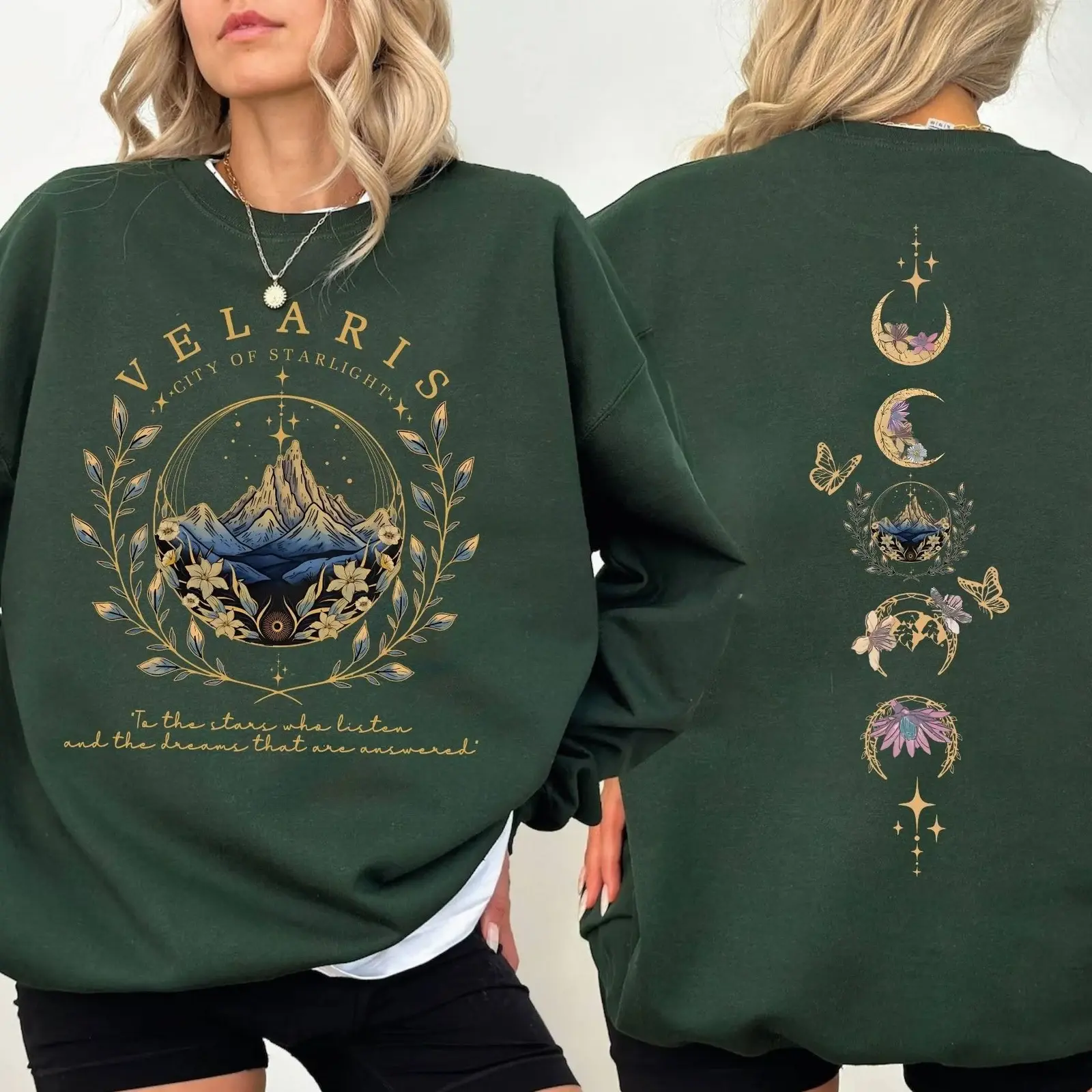 Velaris City Of Starlight Two-Sided Sweatshirt, Acotar Velaris Sweatshirt, Court of Dreams, Velaris Bookish