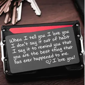 Engraved Wallet Card Gift for Boyfriend, Anniversary Present for Husband, Perfect Gift for Men, Ideal for Special Occasions