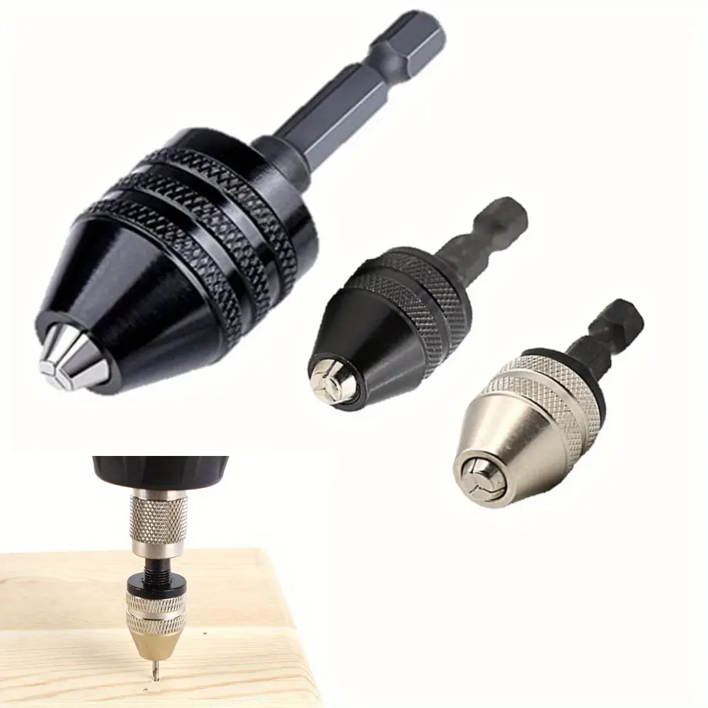 3PCS 1/4" Hex Shank Converters - Small Diameter Drill Extensions for Impact Driver (0, 6-8mm, 0, 3-3, 6mmX2), Precision Machining Tools, Metal Construction