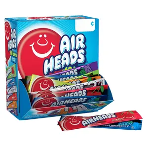 Airheads Chewy Candy Bars, Assorted Flavors, Nut Free, Regular Size, 33 oz, 60 Count Box - Fruit Snack