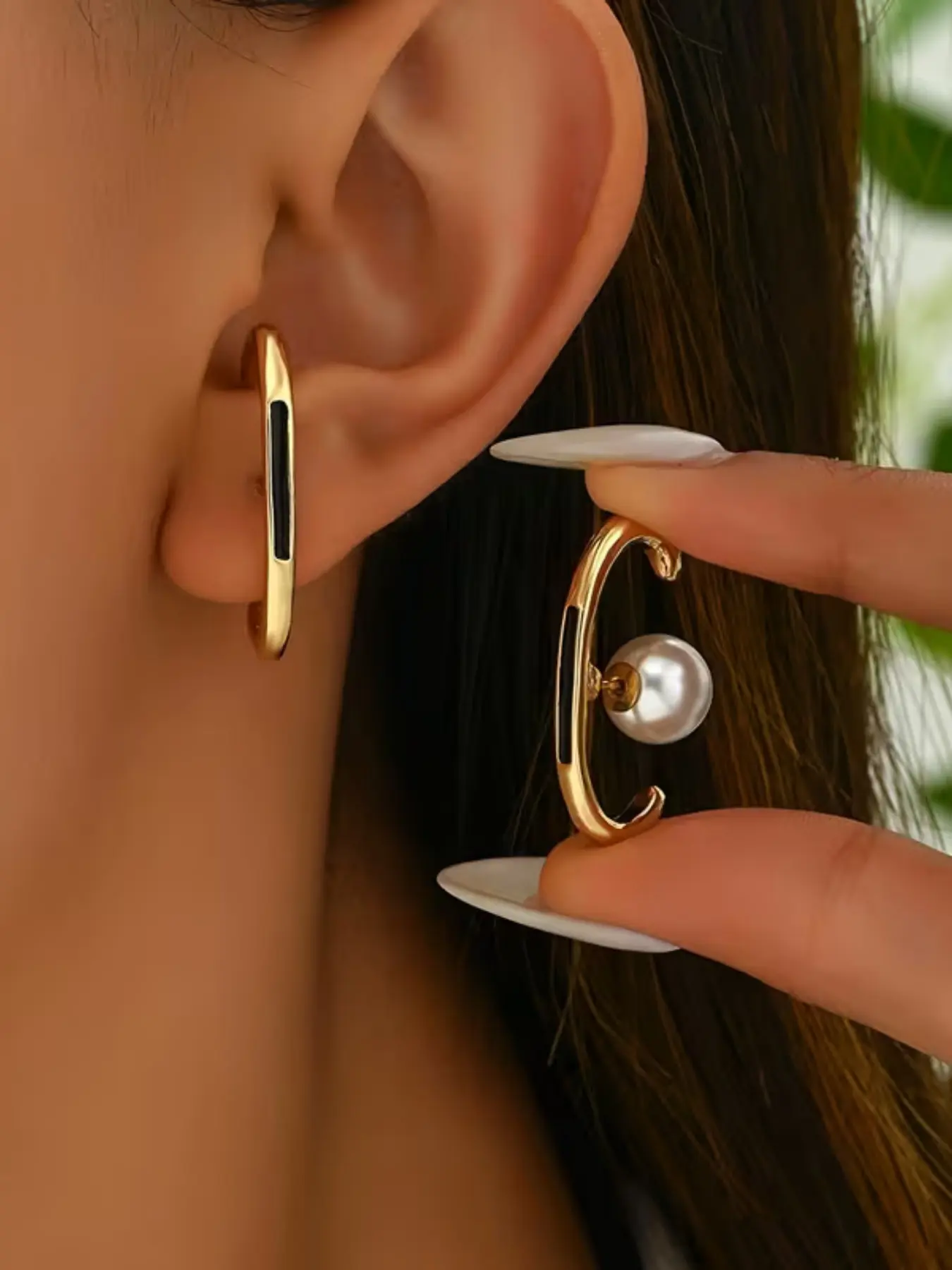 Fashion Unique Design Pearl Embellished Pearl Earrings, Stylish Daily Wear Jewelry for Women, Versatile and Elegant Accessory
