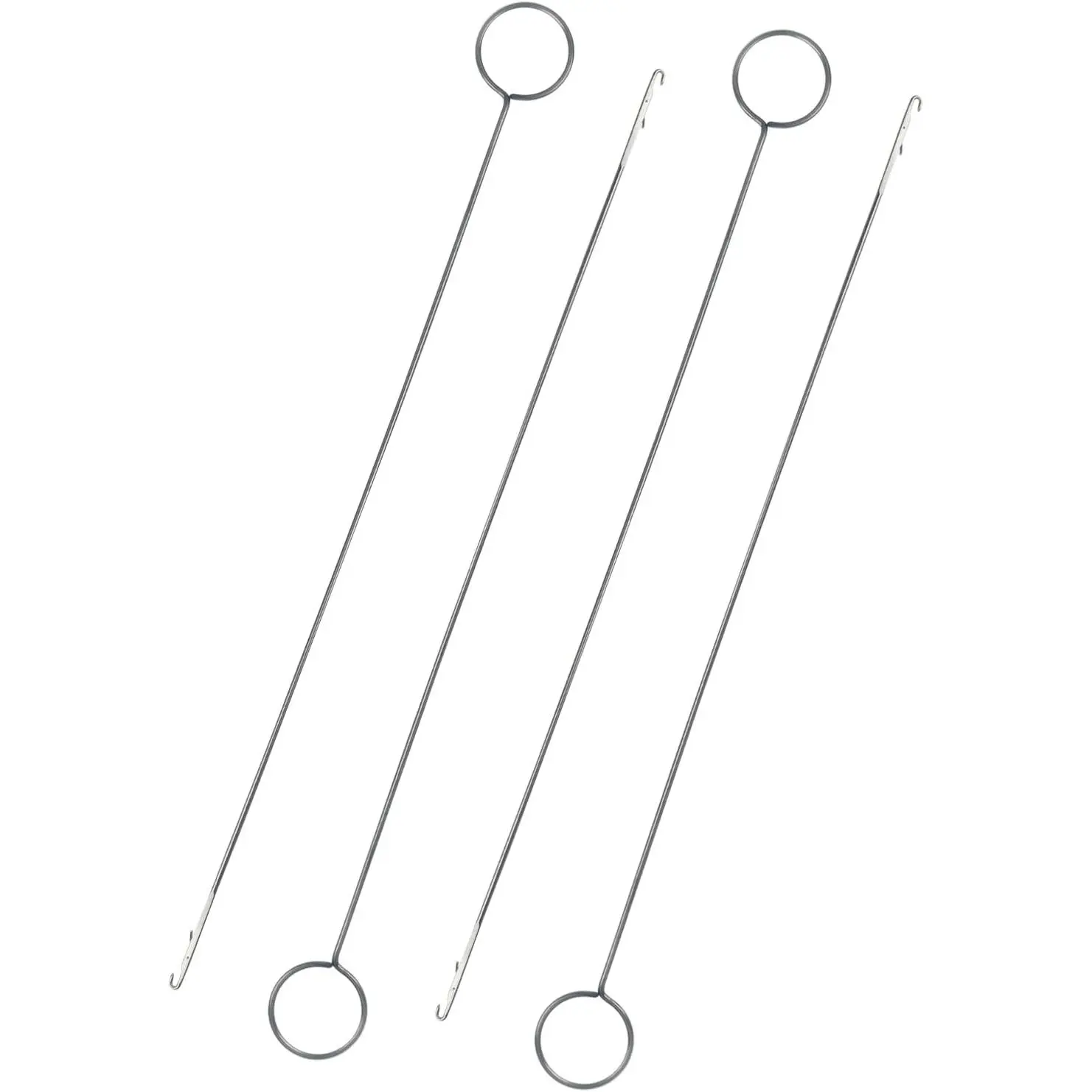 4 Pcs Point Loop Turner Sewing Tool, Tongue Crochet Tool Latch Hook Tool for Silicone Beads Belts Strips DIY Accessories