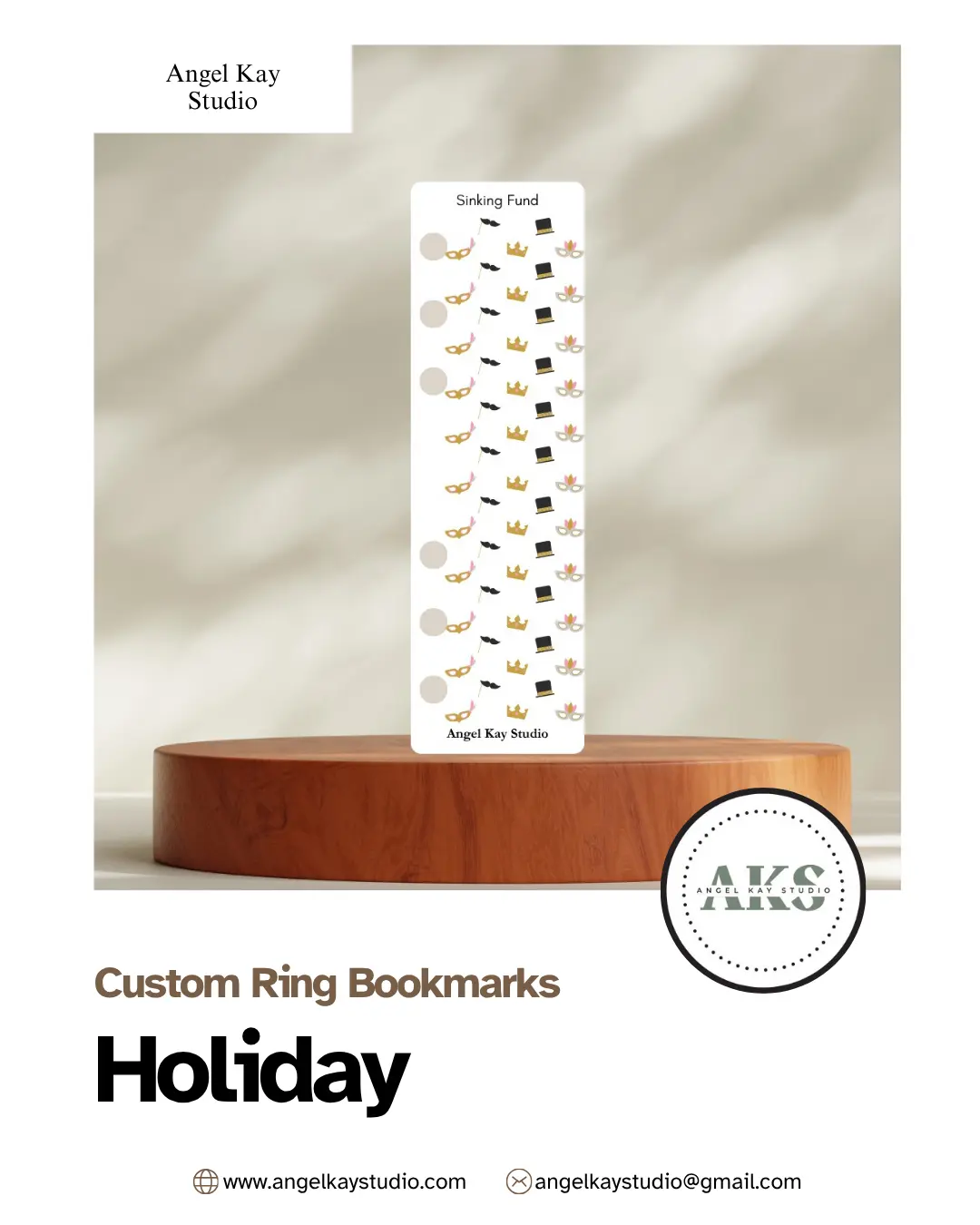 "Holiday" Custom Bookmarks