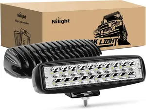 Nilight 2PCS Led Pods 6 Inch 60W Spot Light Bar 3000LM Driving Fog Off Road Lights 12V/24V for Trucks Jeep UTV ATV Marine Boat Golf Cart Trailer Auto Vehicle
