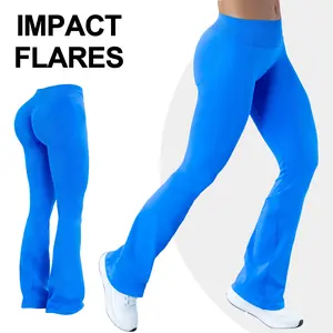 GYMER IMPACT Flares Butt Bottoms Gymwear Workout Gym Women Butt Lifting Pants Sportswear Sports Slim Fit Tummy Control Yoga