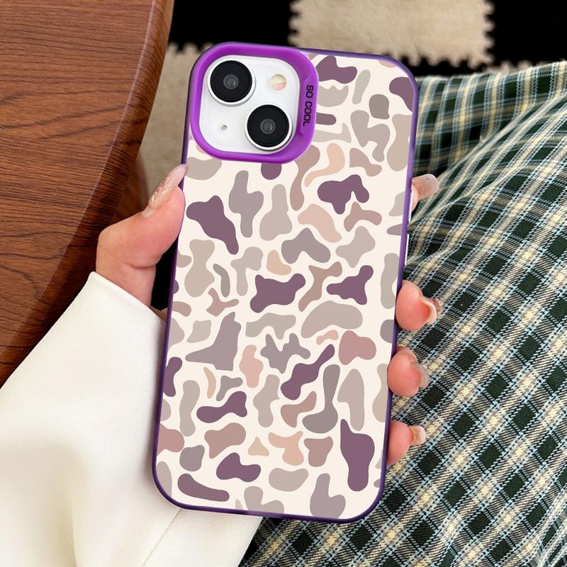Camo Pattern Shockproof Phone Case for iPhone 7 8 X Xsmax 16 15 14 13 12 11 Pro Max Plus ProtecitvedCover Affordable Anti-Fall Vintage Premium Sitka