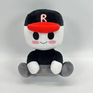 2025 New Blox Buddies Cute Plush Toy Cartoon Girl Black Hat Yellow Decorative Doll Children's Family Room Gift