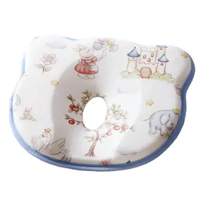 Cozy Baby Nap Pillow Silicone Shaping Pillow for Correcting Head Shape Preventing Sideways Sleeping Baby Travel Pillow Comfortable Machine Washable Head Neck Support