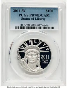 Modern Bullion Coins (2011-W Proof Platinum Eagle 1 oz Blue Gradient)