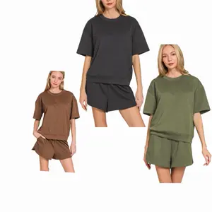 Scuba Round Neck and Delfín Shorts Set - Comfortable and Stylish