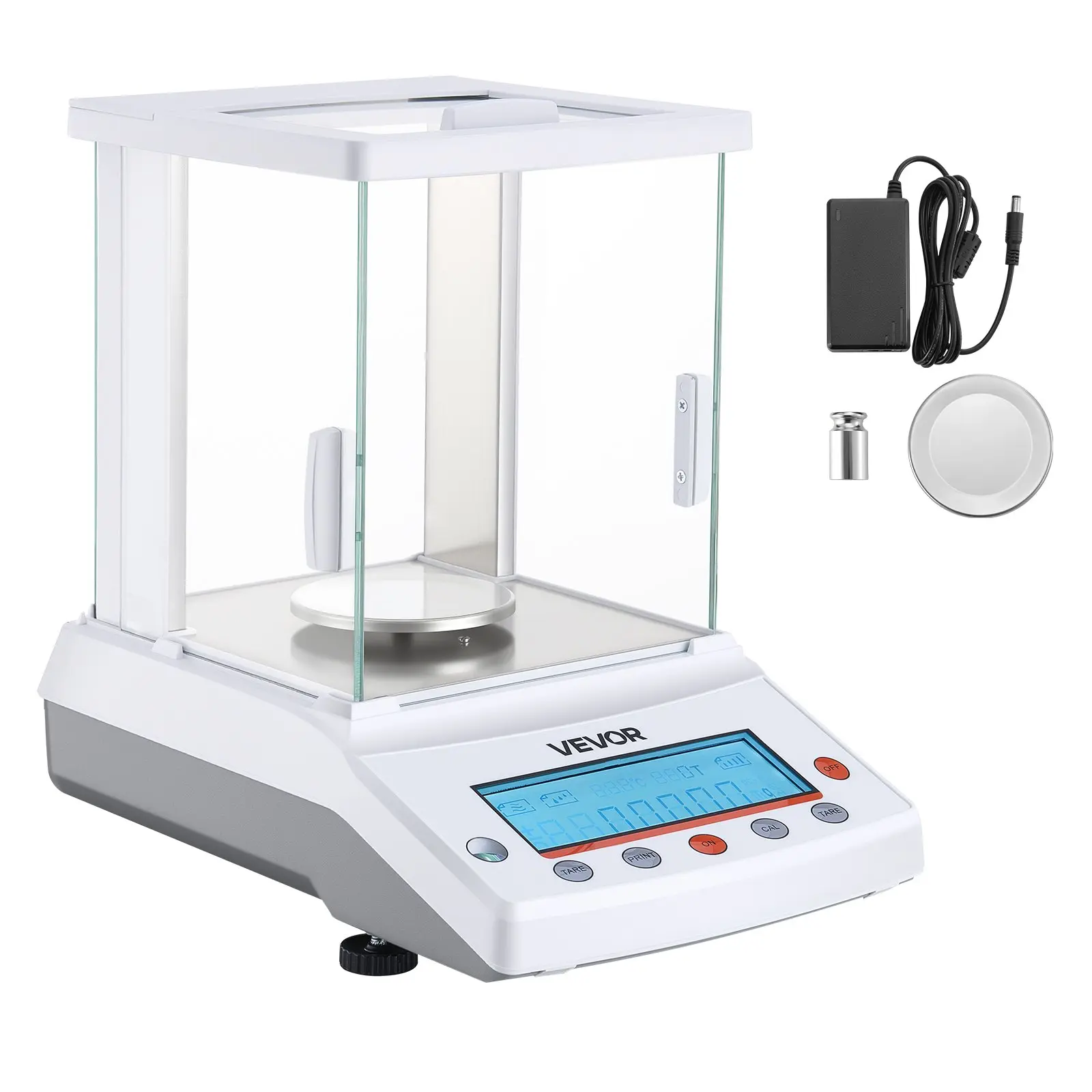【DealsForYouDays】VEVOR Analytical Balance, 220 gx 0.1 mg, 0.0001 g High Precision Accuracy Lab Scale, g/oz/ct/mg 4 Units Electronic Digital Analytical Balance with Glass Draft Shield, for Laboratory Jewelry Pharmacy