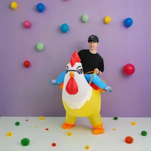 Inflatable Chicken Riding Costume Outfit Set, Perfect for Festive Halloween Parties & Events, Funny Inflatable Hen, Festival Design