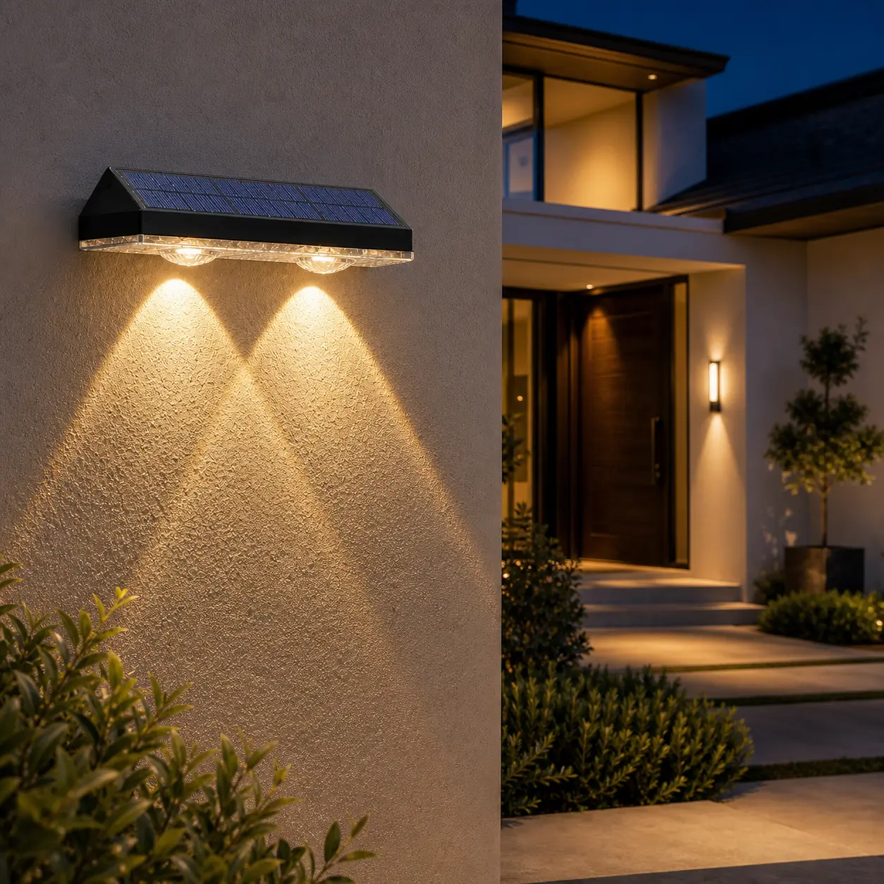 Solar Fence Lights Outdoor Waterproof IP44, 8 Pack 3 Color Modes Solar Powered Wall Deck Lights Dusk to Dawn for Yard Patio Garden Gate Decor Outdoor Solar Lighting Solar Led Lights