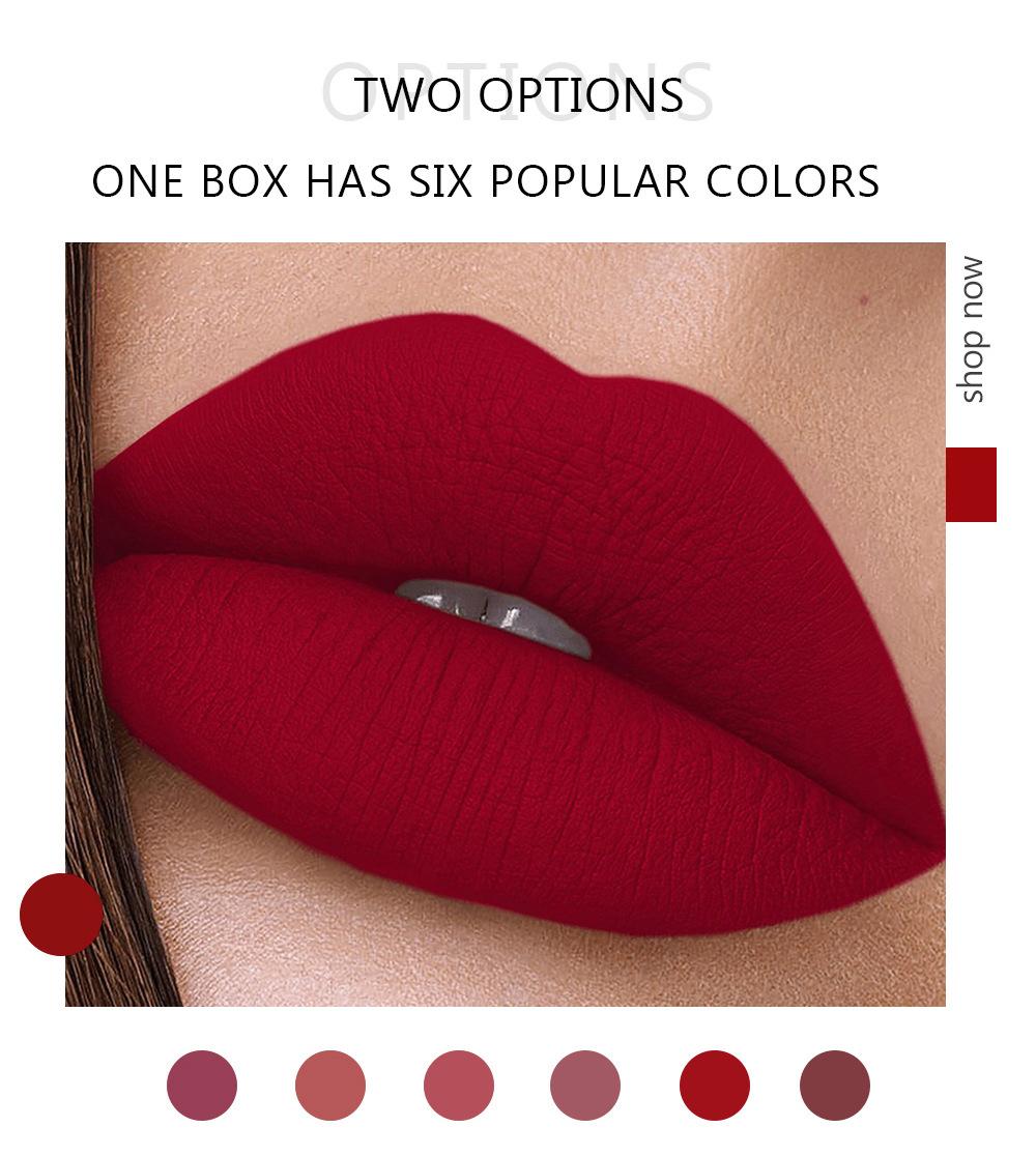 6 Counts Waterproof Long-LastingMatte LipstickSet Easily Tinted andMoisturizing Lipsticks Suitable for AllOccasionsLip Makeup Matte LipGlossLipstick Pearls Girls and WomenMakeup Accessories Cosmetic Glossy