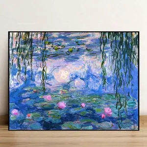 Artist Claude Monet Famous Art Diamond Painting Kits Diy 5d The Water Lily Pond Cross Stitch Needle Crafts Kit Mosaic Home Decor Embroidery Kit
